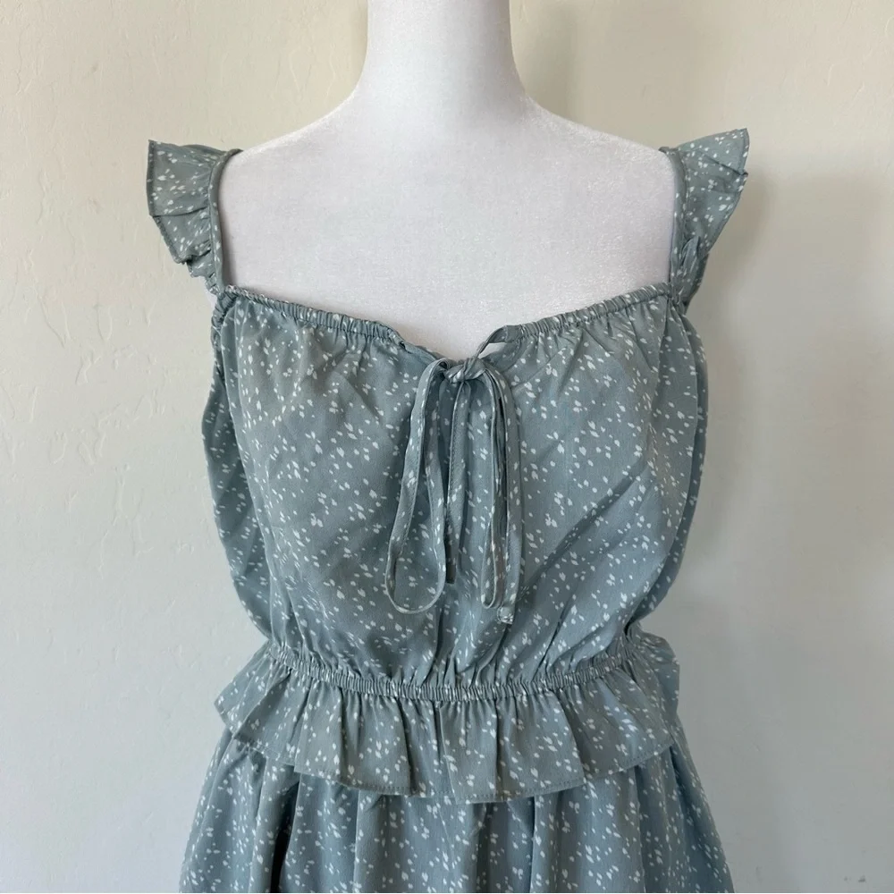 Paper Crane Medium Boho Ruffled Whimsy Two Piece Skirt Set Cottage Festival